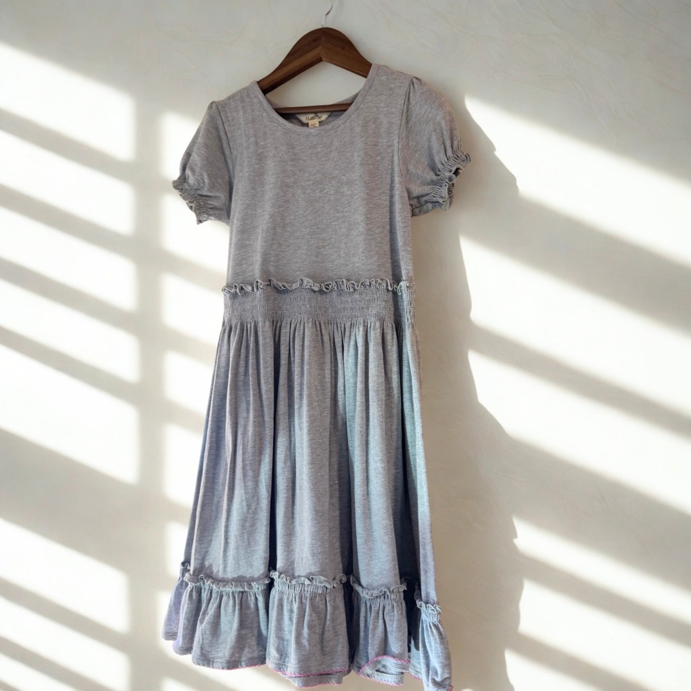Matilda Jane heather grey perfectly paired girls lap dress
